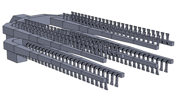 CFD Geometria Condotti Bruciatore | Burner Ducts CFD Geometria Condotti Bruciatore | Burner Ducts 3D Geometry