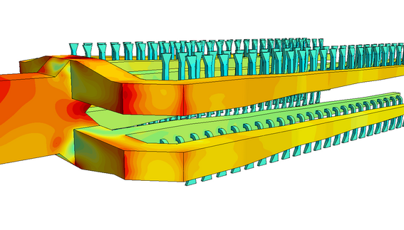 CFD Pressione Condotti Bruciatore | Burner Ducts CFD Pressione Condotti Bruciatore | Burner Ducts Pressure