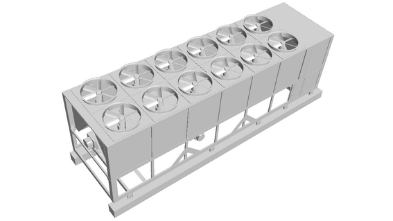 CFD Geometria Unità Raffreddamento | Chiller CFD Geometria 3D Unità Raffreddamento | Chiller Model
