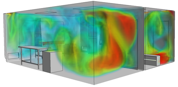 CFD Efficienza Camera Bianca | Cleanroom CFD Efficienza Camera Bianca | Cleanroom Efficiency